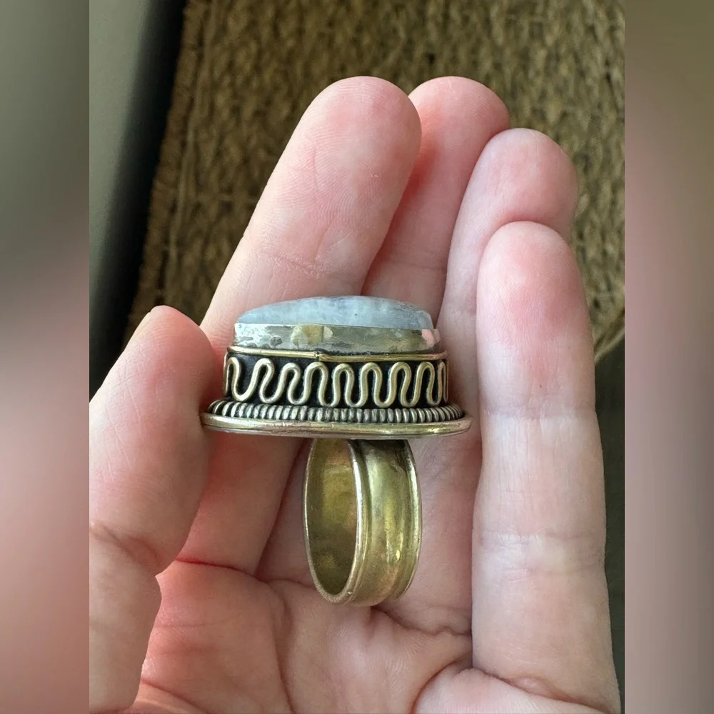Rainbow Moonstone Ring - Picture 7 of 7